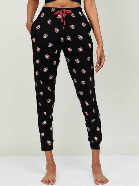 

Ginger by Lifestyle Women Black Printed Lounge Pants