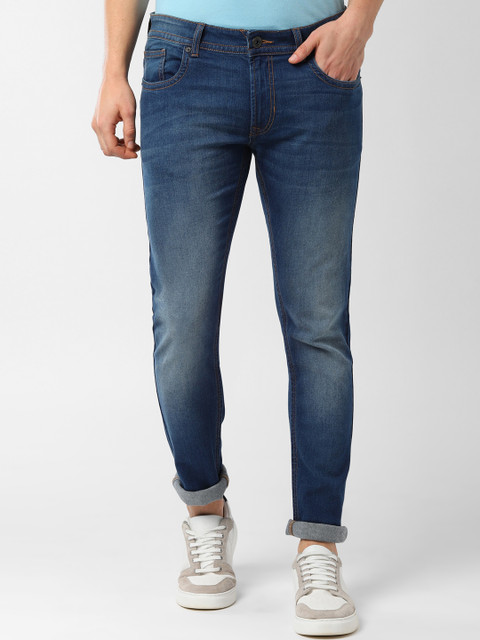 

Peter England Casuals Men Blue Skinny Fit Mid-Rise Clean Look Stretchable Jeans