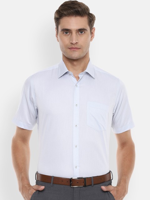 

Van Heusen Men Blue Regular Fit Self Design Formal Shirt
