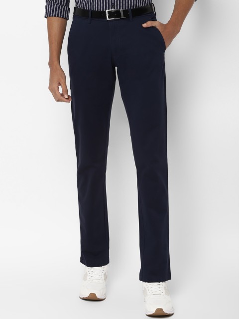 

Allen Solly Men Navy Blue Slim Fit Solid Regular Trousers
