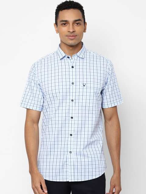 

Allen Solly Men Blue Slim Fit Checked Casual Shirt