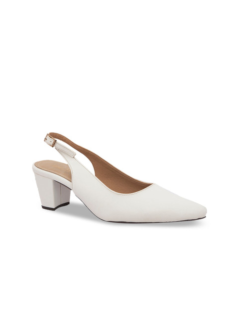 

Inc 5 Women White Solid Pumps
