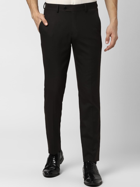 

Peter England Men Black Slim Fit Solid Formal Trousers