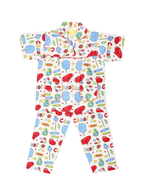 

The Magic Wand Girls Multicoloured Printed Night suit, Multi