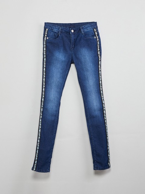 

max Girls Blue Slim Fit Mid-Rise Clean Look Stretchable Jeans