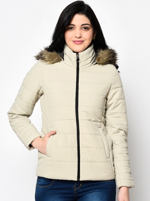

Trufit Women Cream Solid Insulator Parka