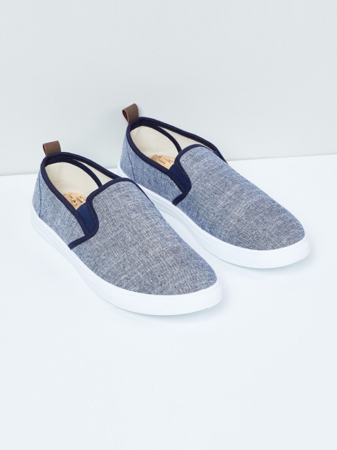 max Men Blue Slip-On Sneakers