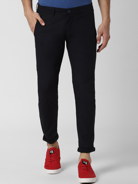

Peter England Casuals Men Black Skinny Fit Solid Chinos
