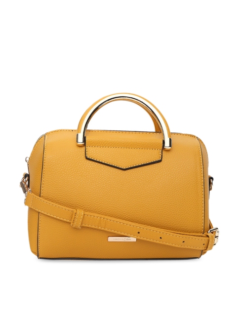 

Forever Glam by Pantaloons Mustard Yellow Solid Handheld Bag