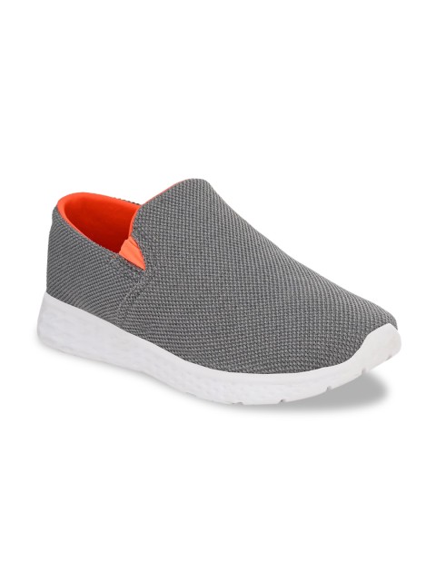 

Yuuki Men Grey Mesh Mid-Top Walking Shoes