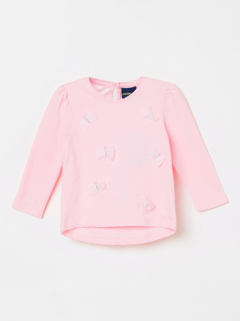 

Juniors by Lifestyle Girls Pink Solid High-Low Top