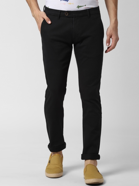 

Peter England Casuals Men Black Skinny Fit Solid Regular Trousers