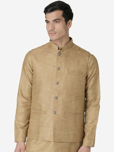 

TABARD Men Brown Solid Nehru Jacket