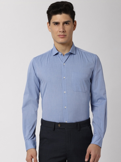 

Peter England Men Blue Slim Fit Printed Formal Shirt