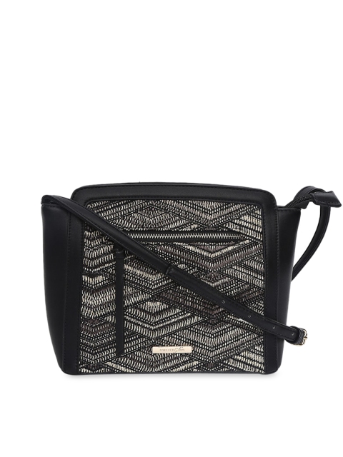 

Forever Glam by Pantaloons Black Textured Sling Bag