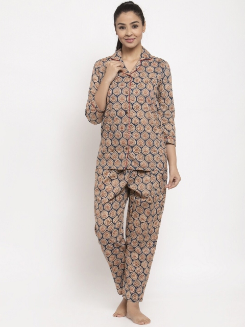 

Aujjessa Women Multicoloured Printed Night suit, Multi