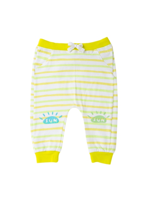 

5.10.15 Boys White & Yellow Regular Fit Striped Regular Trousers