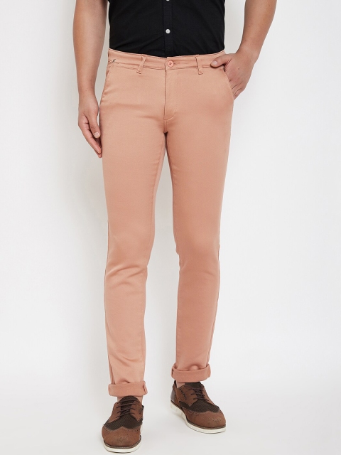 

Canary London Men Rust Smart Slim Fit Solid Regular Trousers