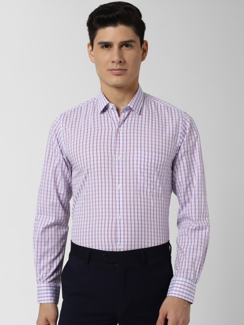 

Peter England Men Blue Slim Fit Checked Formal Shirt