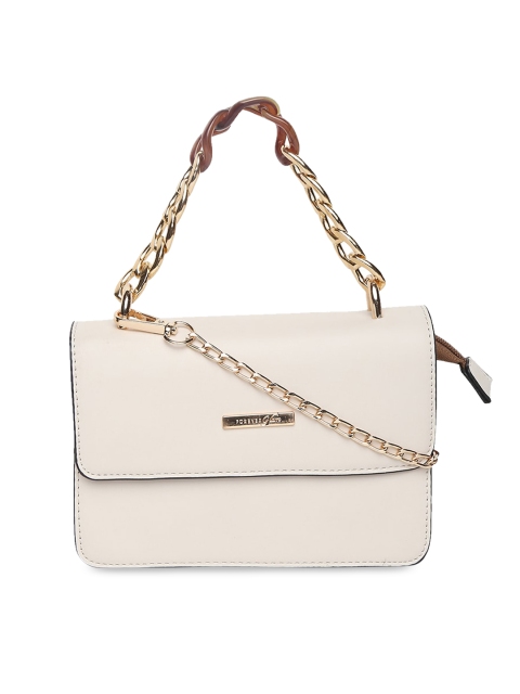 

Forever Glam by Pantaloons Off-White Solid Satchel