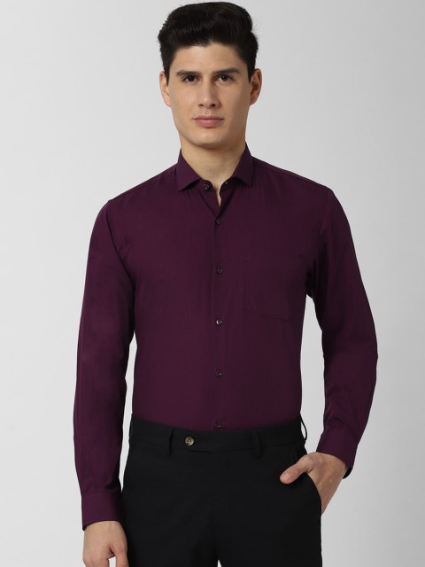 

Peter England Men Maroon Slim Fit Solid Formal Shirt