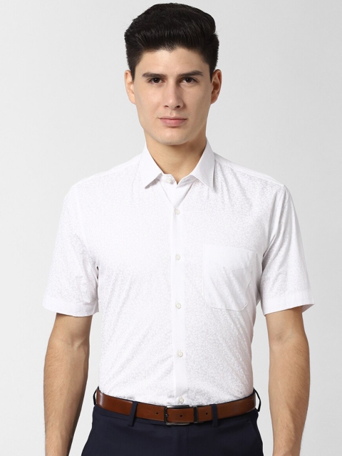 

Peter England Men White Regular Fit Printed Casual Shirt