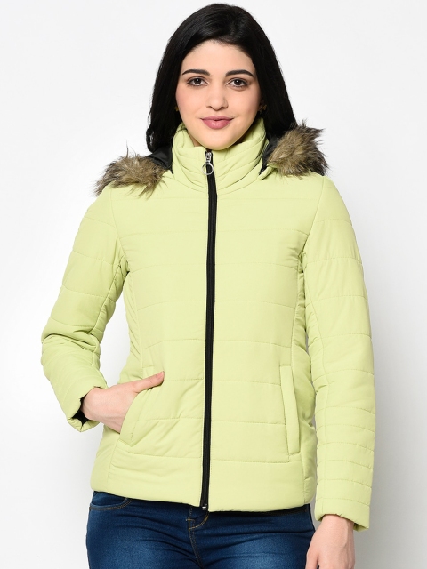 

Trufit Women Lime Green Solid Insulator Parka