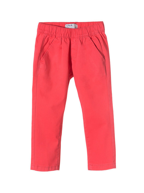 

5.10.15 Girls Pink Regular Fit Solid Regular Trousers
