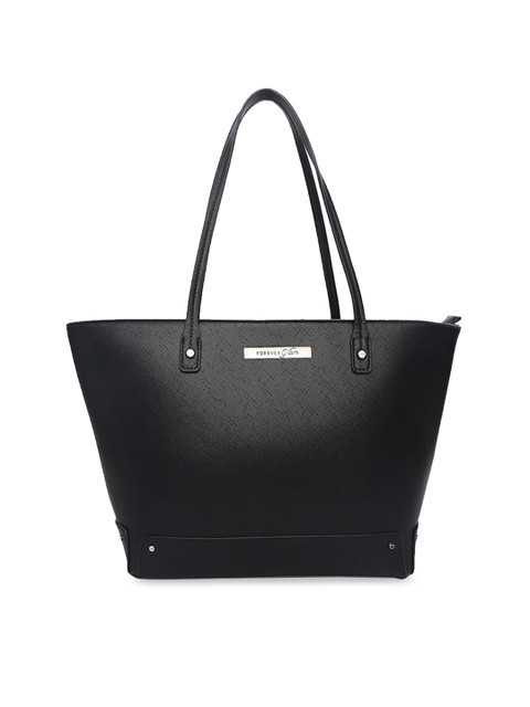 

Forever Glam by Pantaloons Black Solid Tote Bag