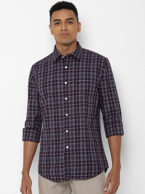 

Allen Solly Men Grey Slim Fit Checked Casual Shirt