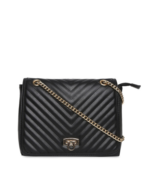 

Forever Glam by Pantaloons Black Textured Sling Bag