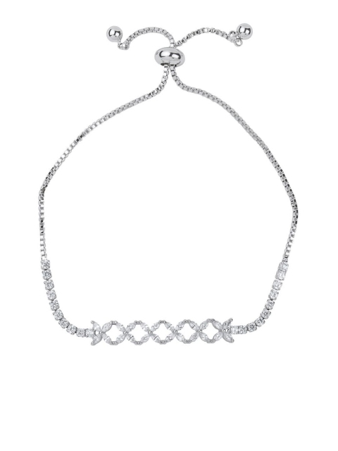 

Sia Art Jewellery Silver-Plated CZ Wraparound Bracelet