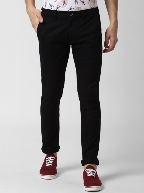 

Peter England Casuals Men Black Skinny Fit Solid Regular Trousers