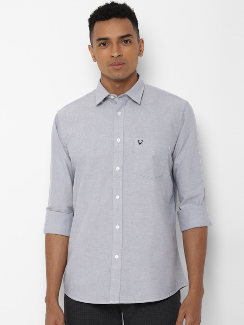 

Allen Solly Men Grey Slim Fit Solid Casual Shirt