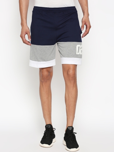 

FiTZ Men Navy Blue Solid Regular Fit Sports Shorts
