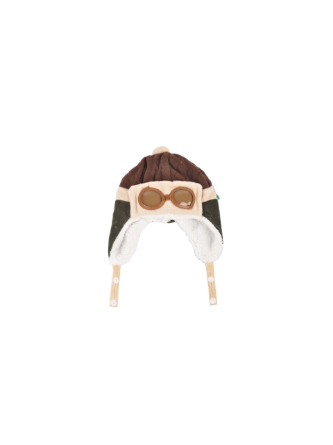 

Yellow Bee Boys Brown & Beige Colourblocked Beanie