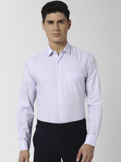 

Peter England Men Blue Slim Fit Checked Formal Shirt