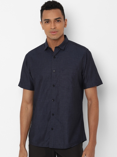 

Allen Solly Men Navy Blue Slim Fit Solid Casual Shirt