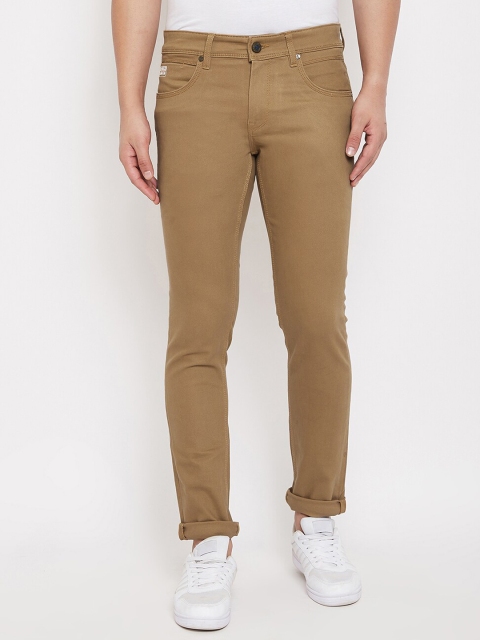 

Canary London Men Khaki Brown Skinny Fit Low-Rise Clean Look Stretchable Jeans