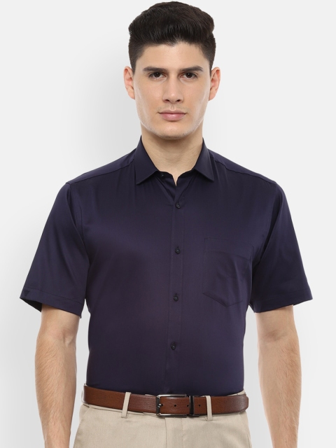 

Van Heusen Men Navy Blue Regular Fit Solid Formal Shirt