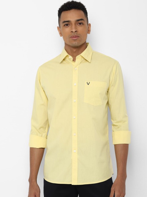 

Allen Solly Men Yellow Slim Fit Solid Casual Shirt