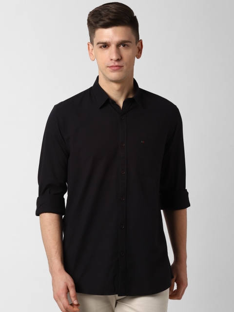 

Peter England Casuals Men Black Slim Fit Solid Casual Shirt