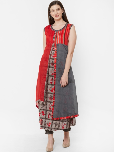 

Juliet Women Red Printed Anarkali Kurta