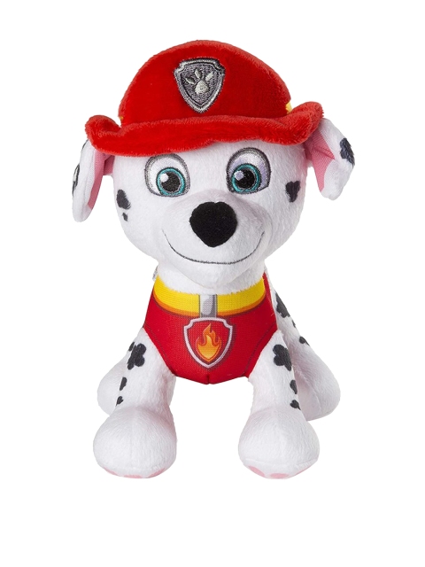 

PAW PATROL Unisex Kids White and Red Marshall Stuffed Soft Plush Toy