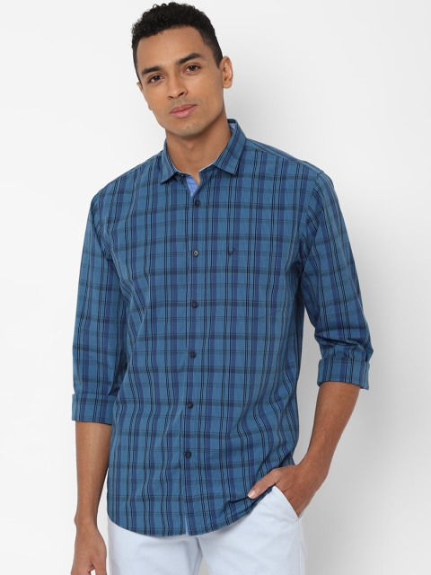 

Allen Solly Men Blue Slim Fit Checked Casual Shirt