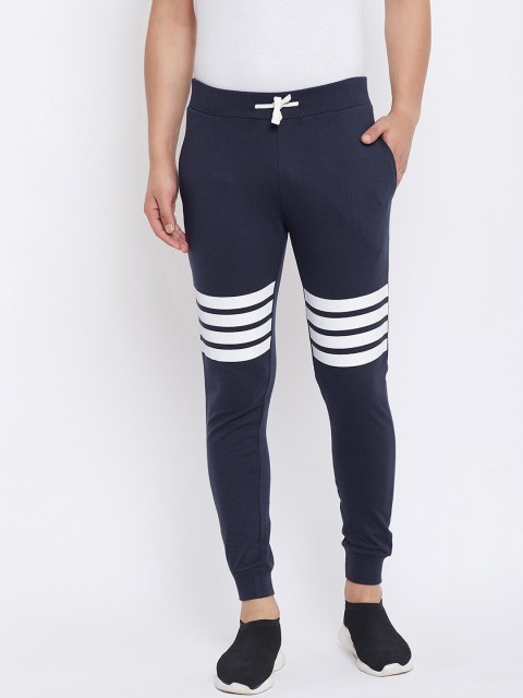

Austin wood Men Navy Blue Solid Slim-Fit Joggers