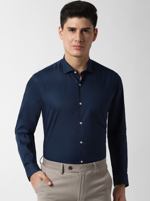 

Peter England Men Navy Blue Regular Fit Solid Formal Shirt