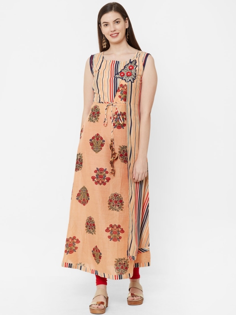 

Juliet Women Orange Printed A-Line Kurta