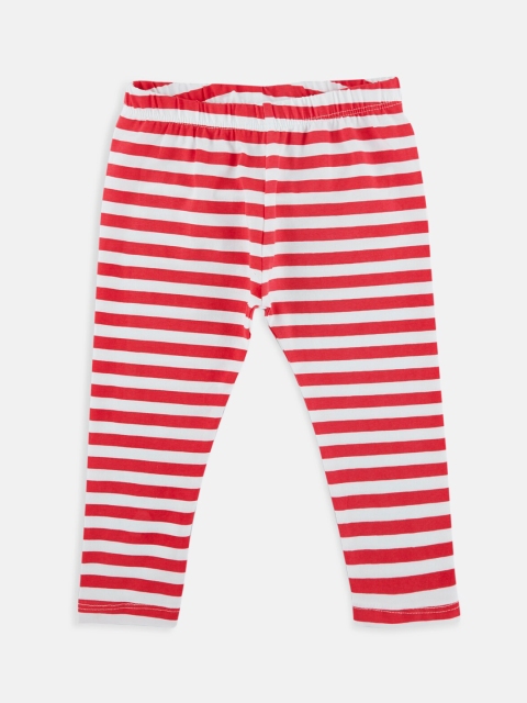 

Chirpie Pie by Pantaloons Girls Red & White Striped Ankle-Length Leggings