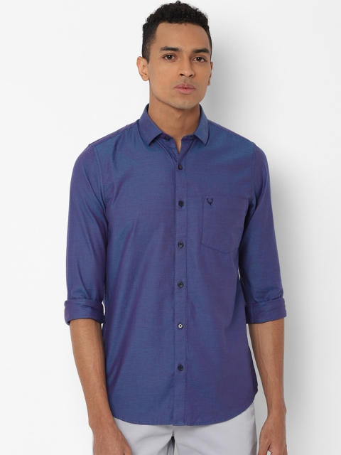 

Allen Solly Men Blue Slim Fit Solid Casual Shirt